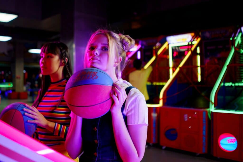 Basketball Date at the Arcade