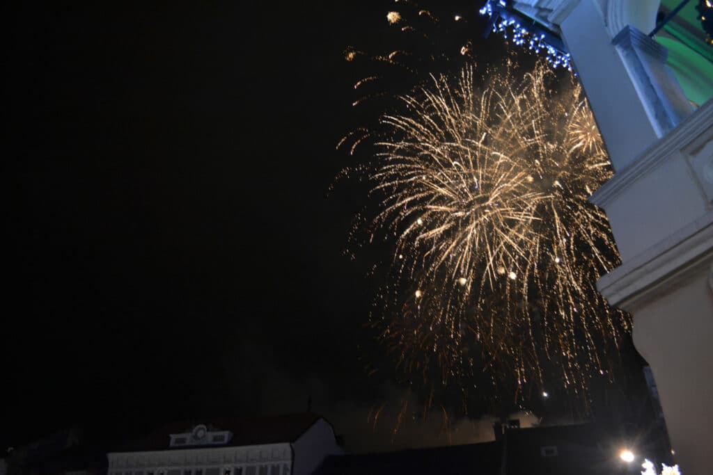 Fireworks at a Romanian Wedding