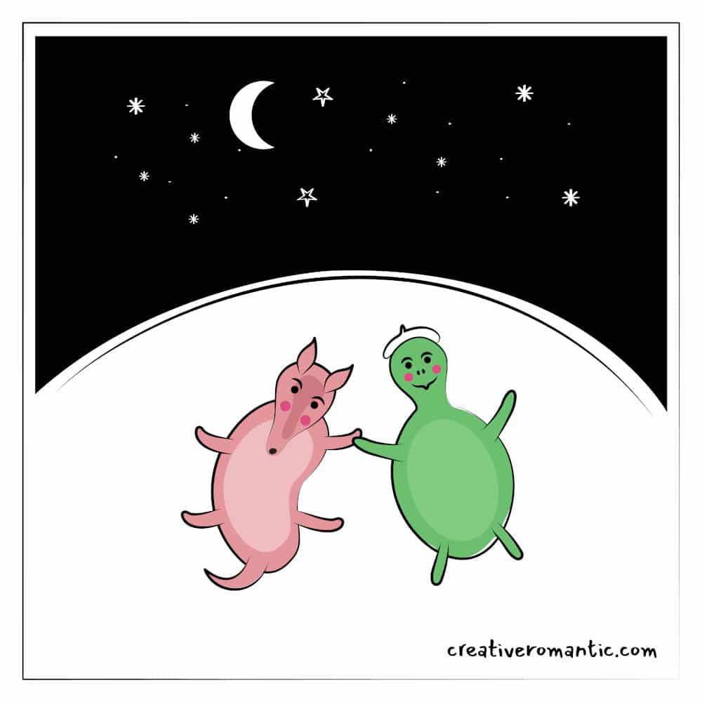 Stargazing in Love Turtle Armadillo Comic